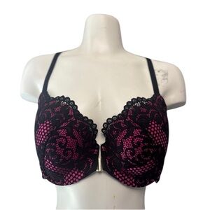 🍄3/$20 La SENZA Black and Pink Lace Push-Up Bra